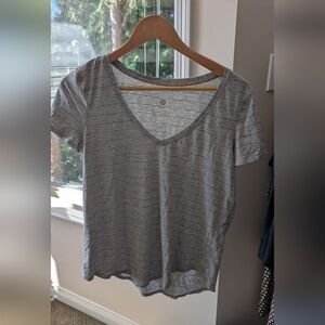 Lululemon Gray Striped T-shirt